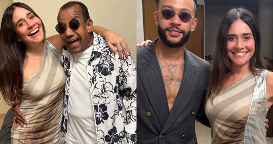 Alessandra Negrini posa com Memphis Depay e Jorge Ben Jor: “Ídolos“