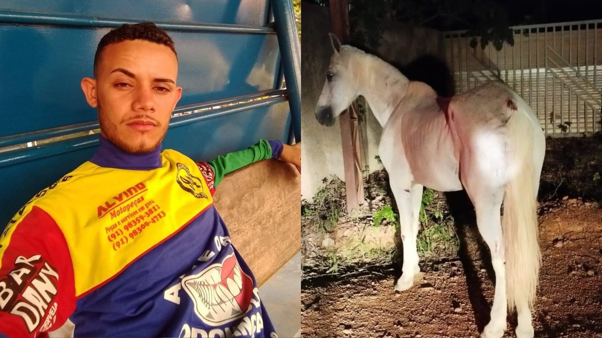 Mototaxista morre após atropelar cavalo solto no meio de avenida no Pará