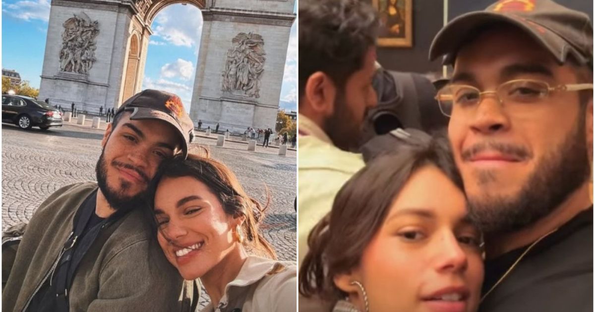 Filho de Preta Gil e ex-BBB Alane posam em Paris