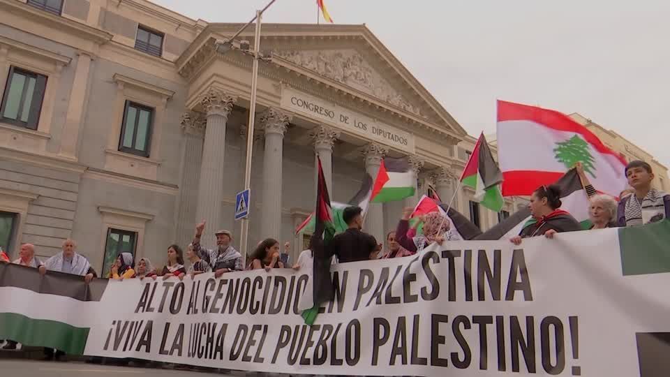 Oito pessoas são presas em marcha pró-Palestina na Espanha
