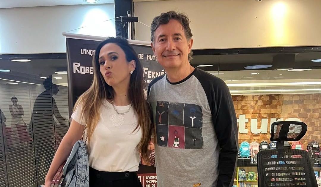 Tatá Werneck se encontra com o filho do Chaves no Rio: "Tanta emoção"