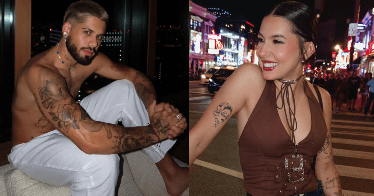 Zé Felipe e Ana Castela se beijam em programa de TV; veja