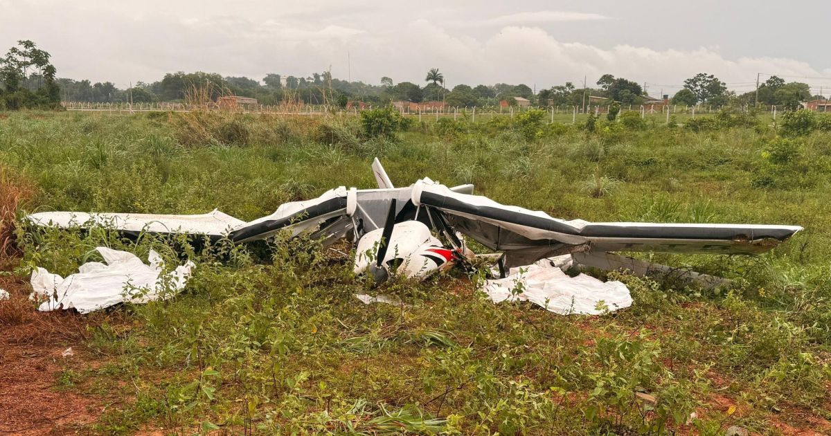 Avião de pequeno porte cai e duas pessoas morrem em Mato Grosso