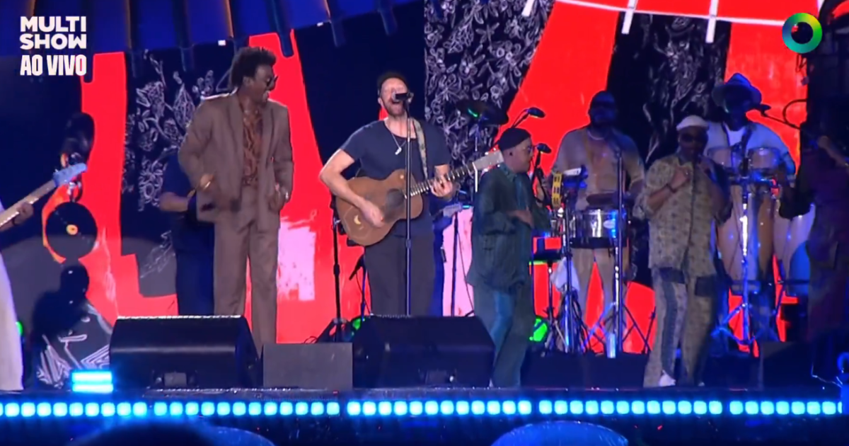 Global Citizen Festival: Seu Jorge canta com Chris Martin, do Coldplay