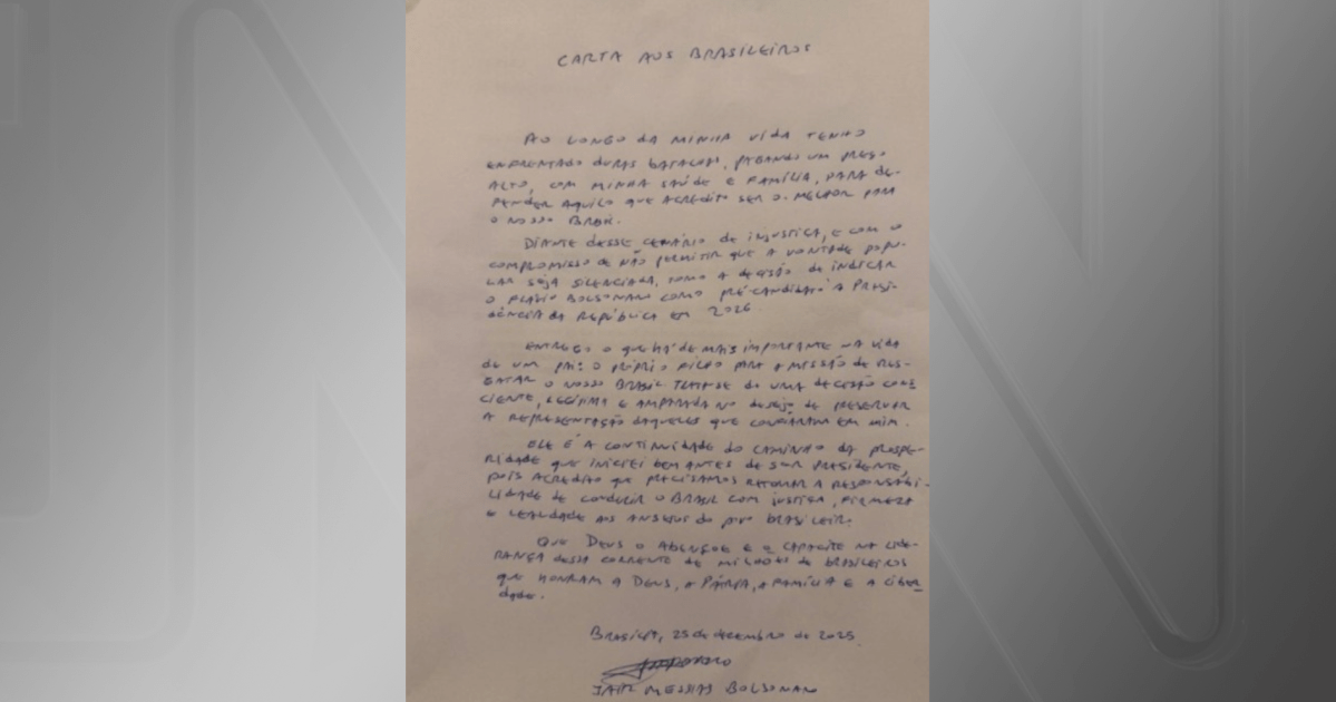 Veja íntegra de carta assinada por Bolsonaro e lida por Flávio nesta quinta