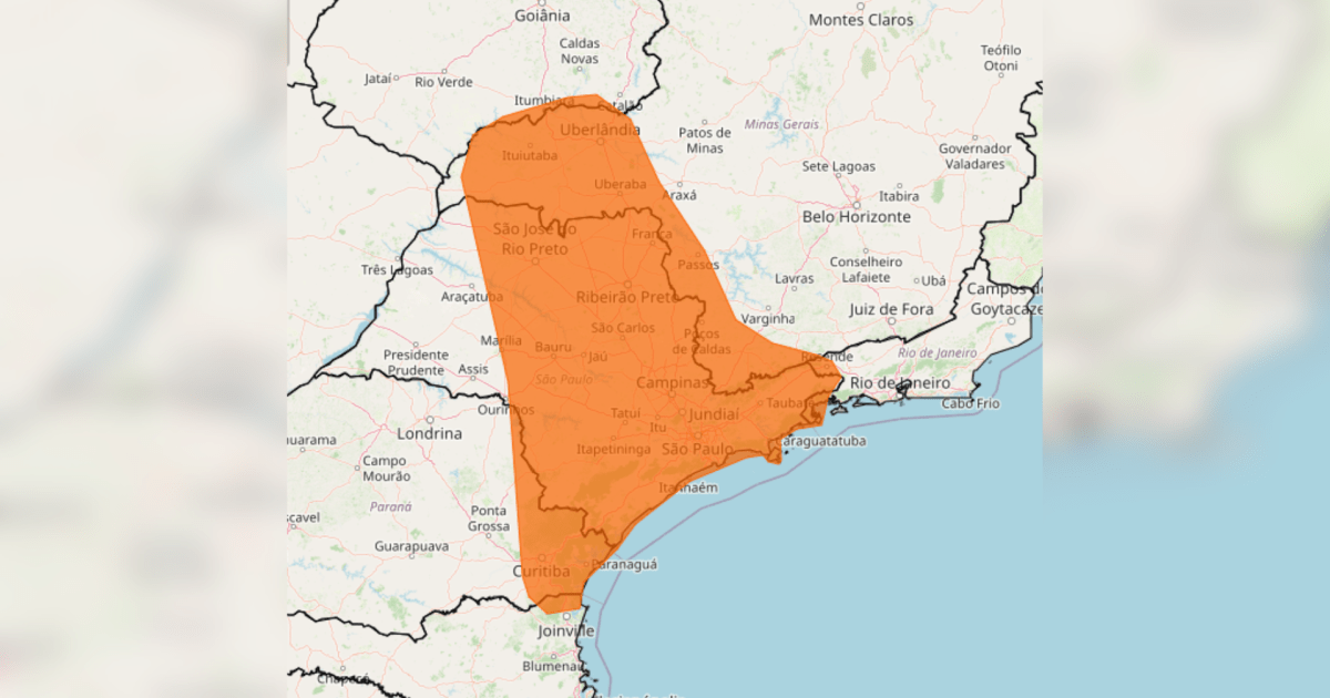 Inmet alerta para chuva forte em São Paulo nesta quarta-feira (14)
